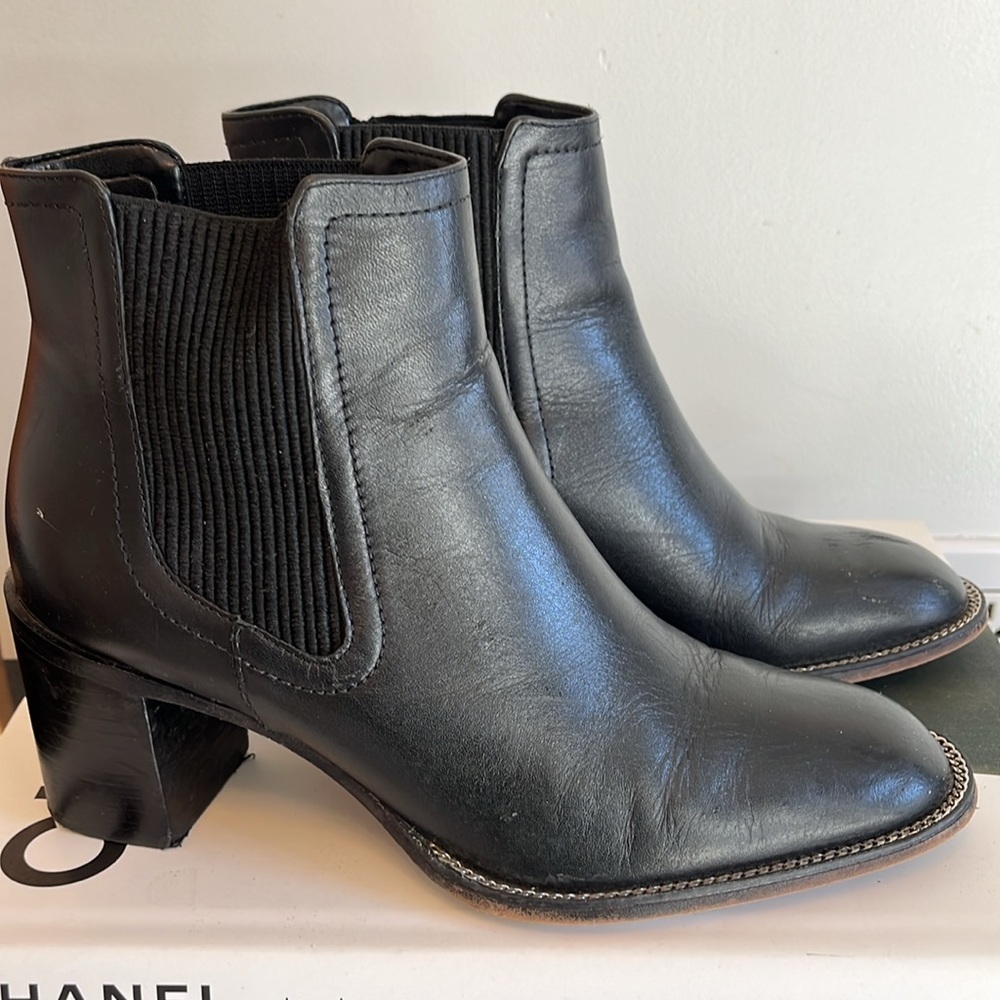 Vince Camuto Black Heeled Boots - Picture 3 of 5